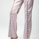 Mauve Chain-Detailed Pants - Sevgilim