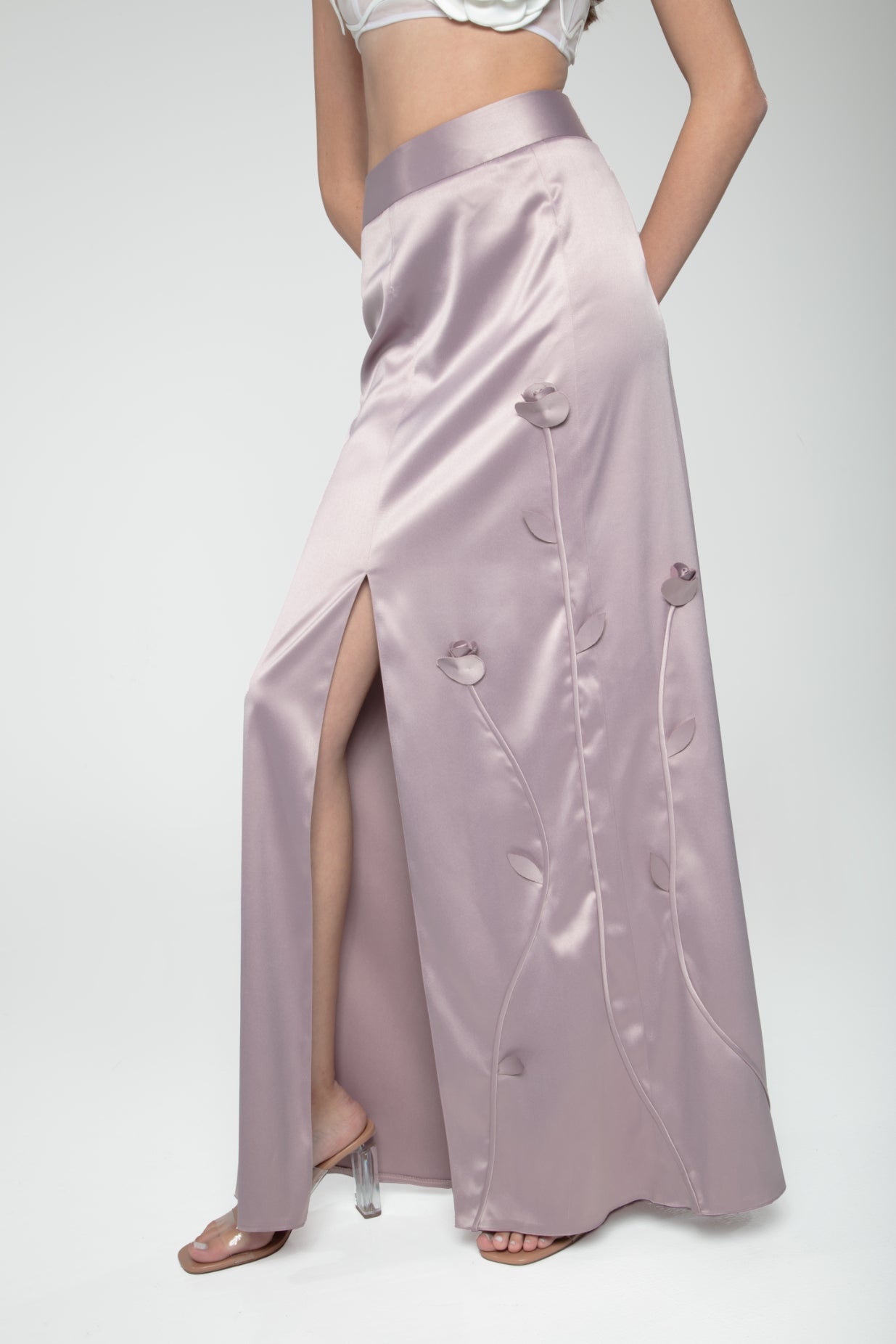 Lilac Dream Slit Skirt - Sevgilim