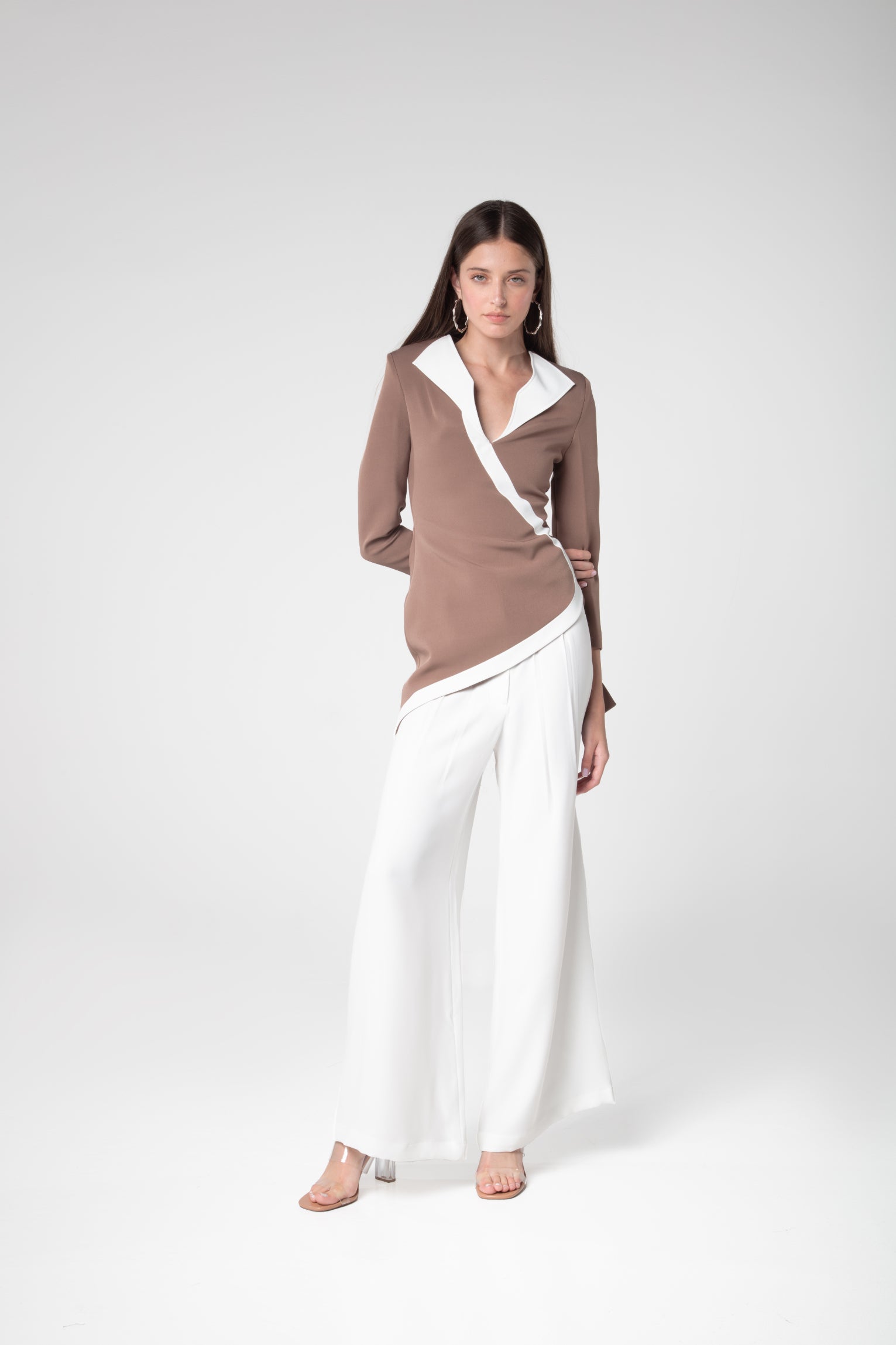 Mocha Elegance Blazer Cum Dress - Sevgilim