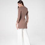 Mocha Elegance Blazer Cum Dress - Sevgilim