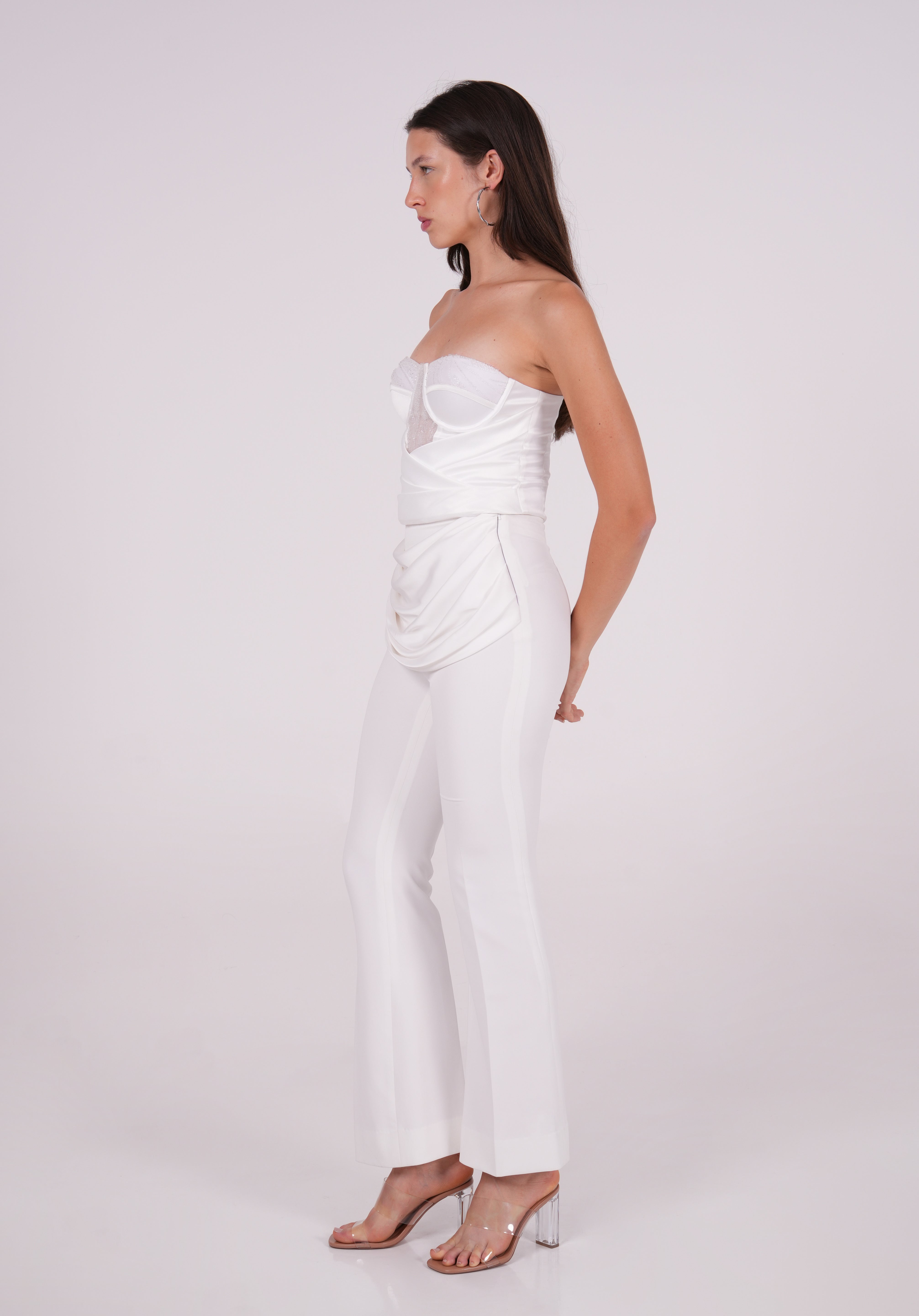 Beaded Draped Top - Sevgilim