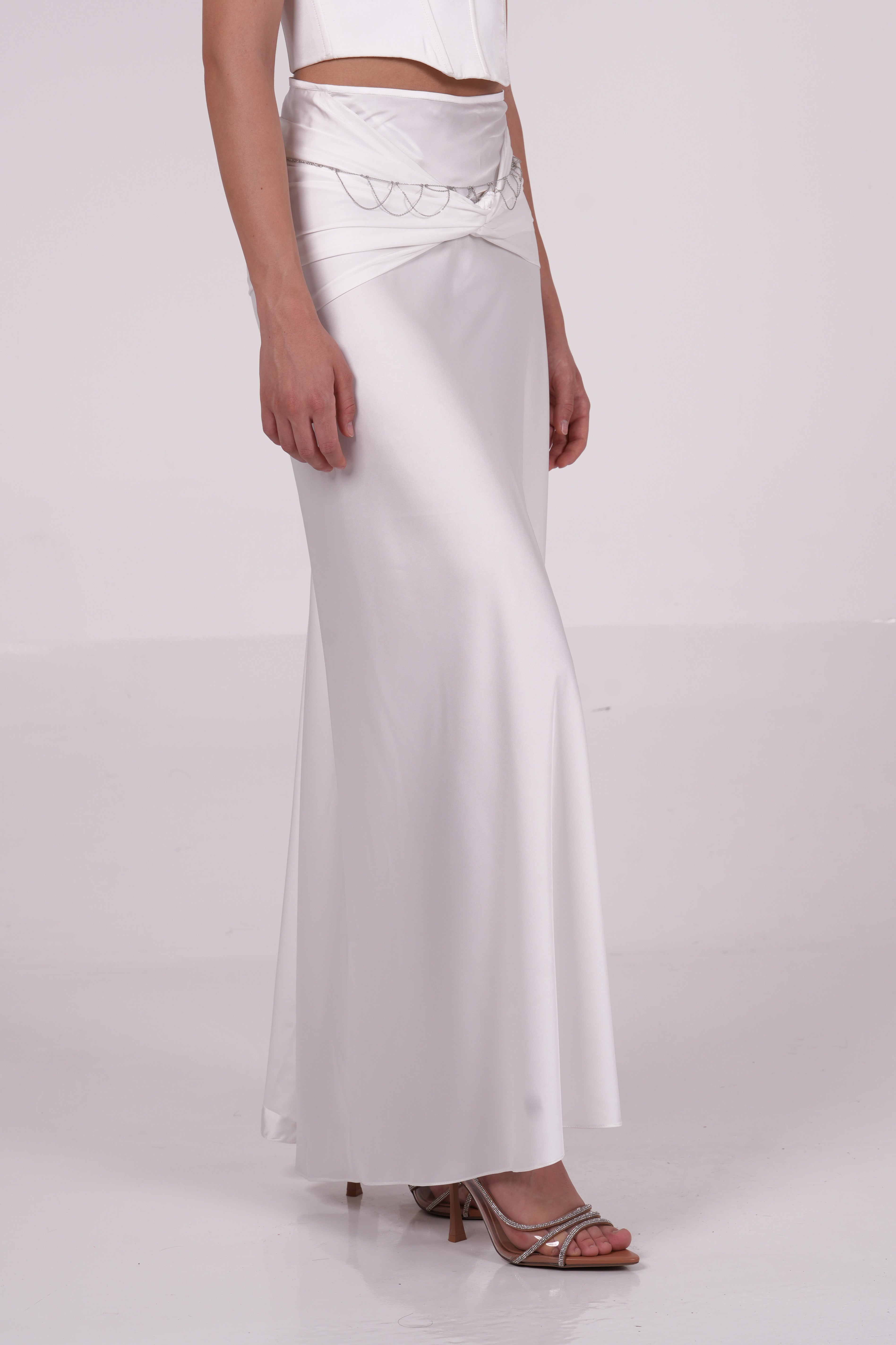 Knotted A line Skirt - Sevgilim
