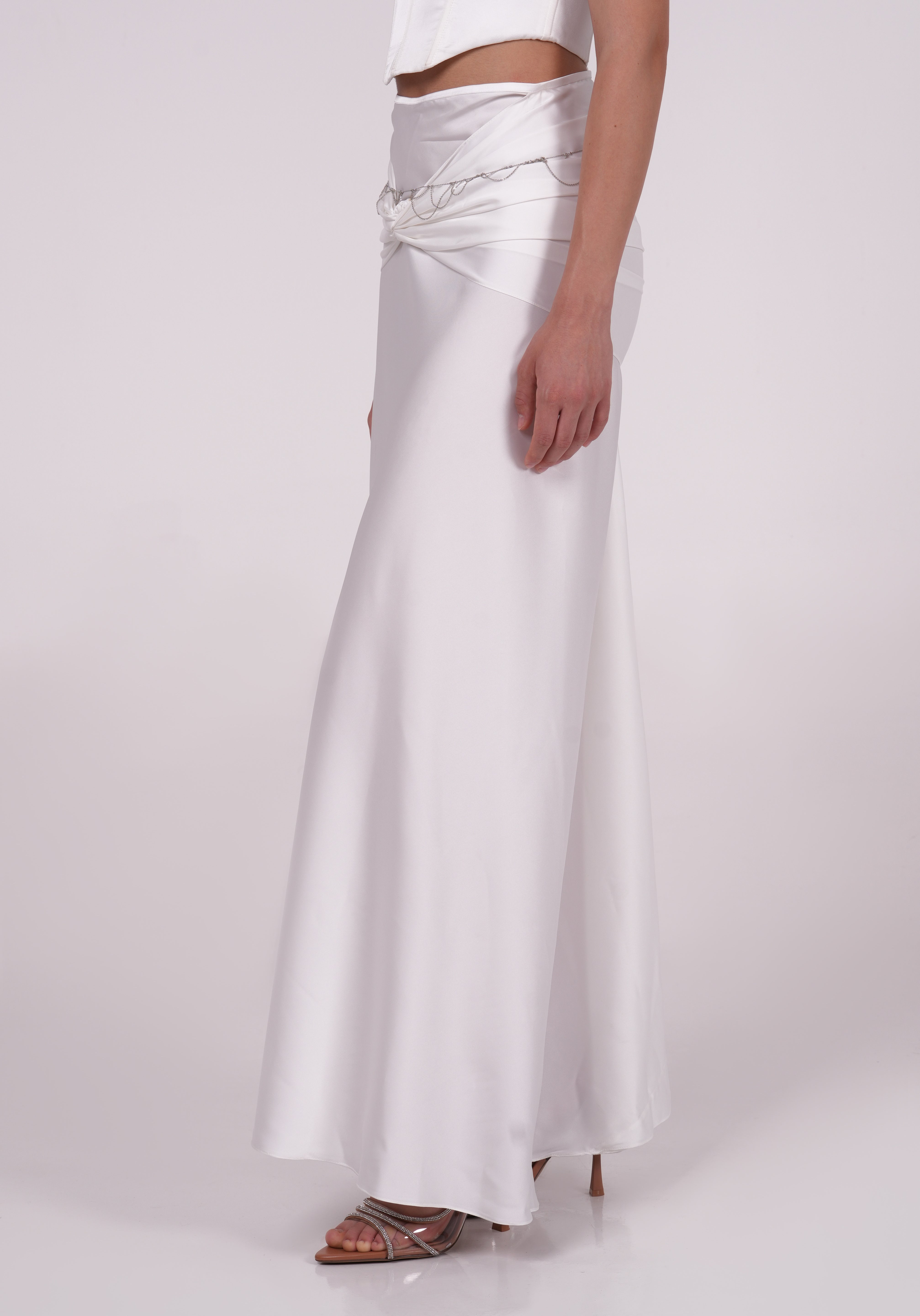 Knotted A line Skirt - Sevgilim