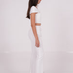 Draped White Off-Shoulder Corset - Sevgilim