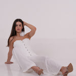 Elegant White Long-Line Corset - Sevgilim