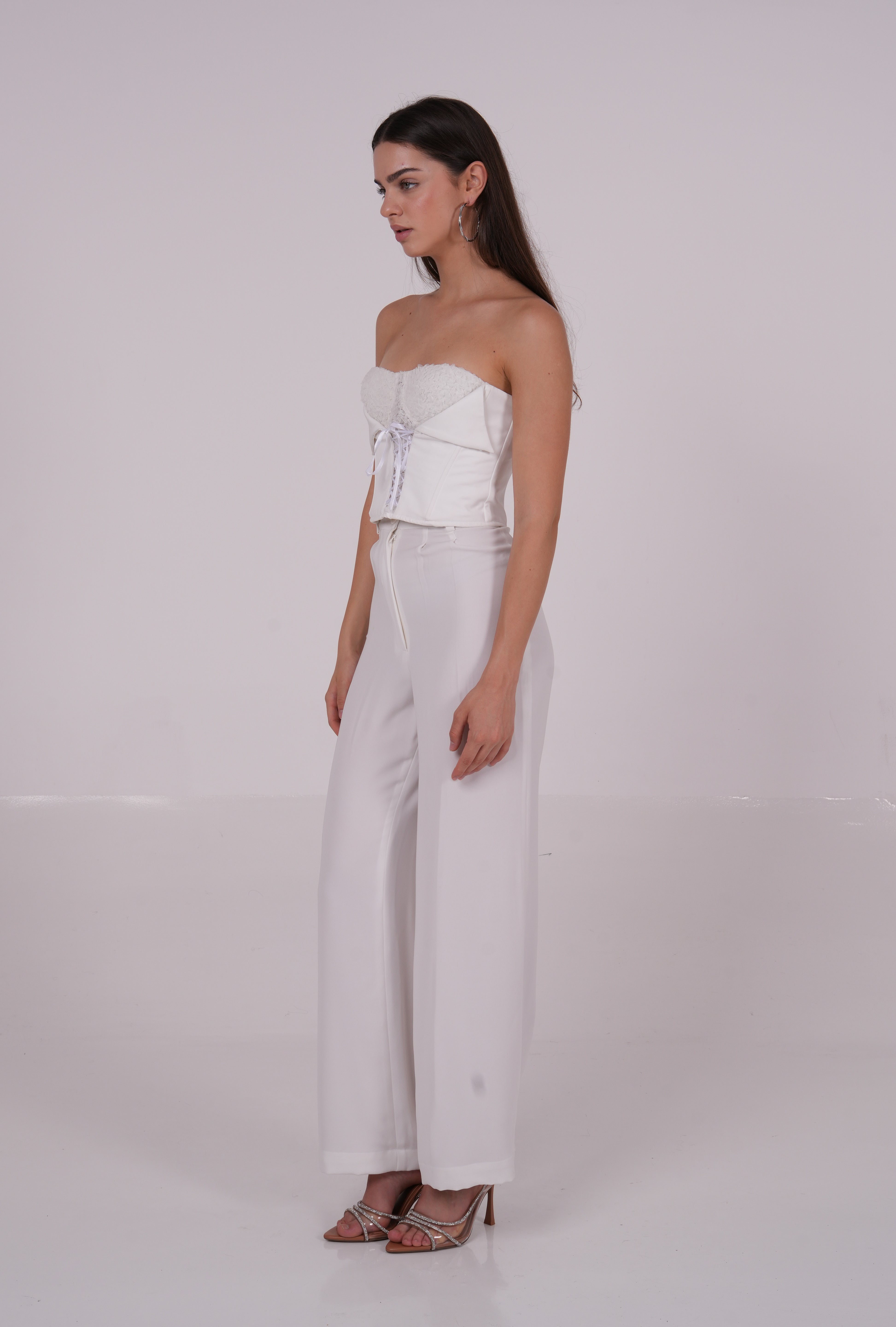 White Ribbon-Flap Top - Sevgilim