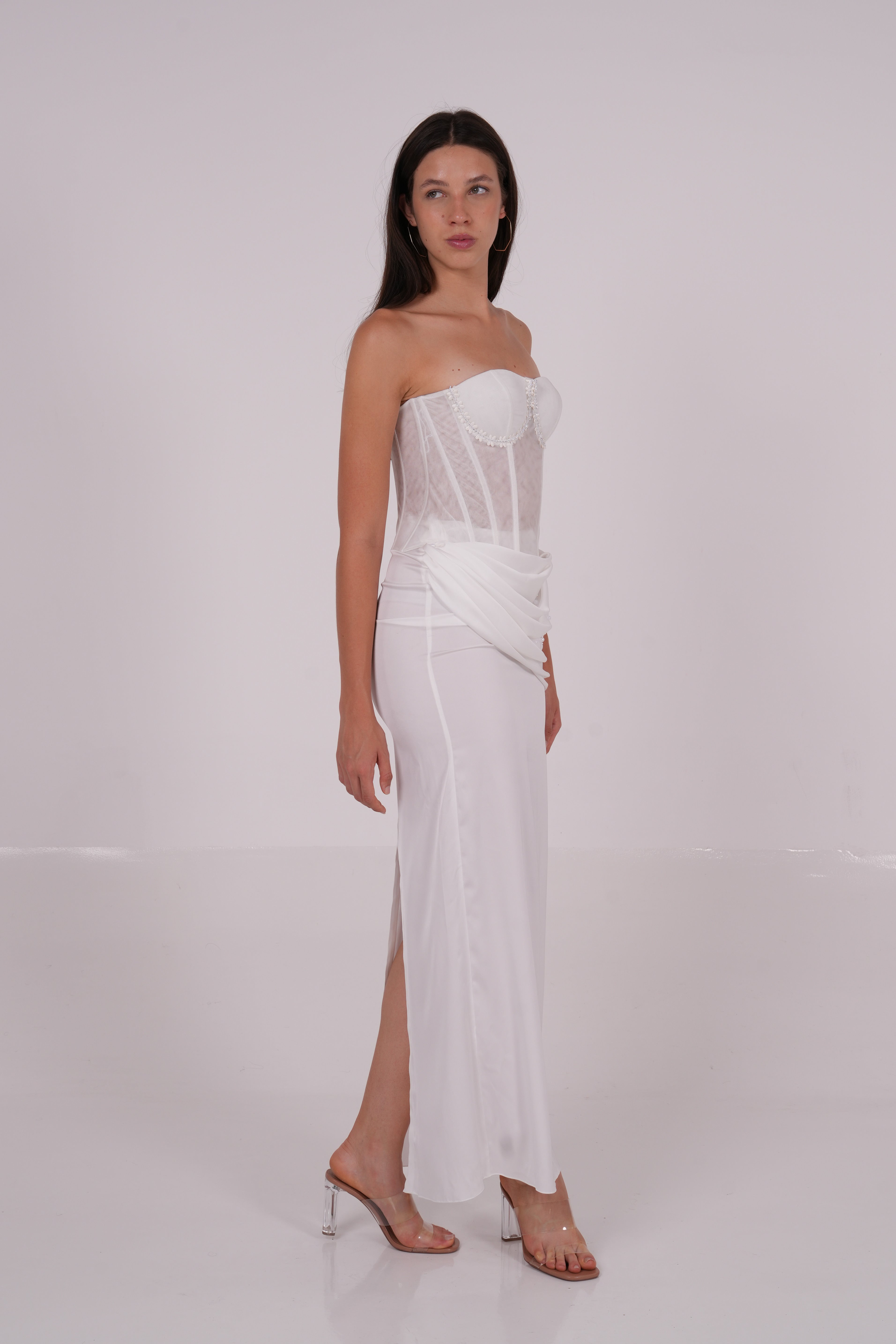 White Lace Corset - Sevgilim