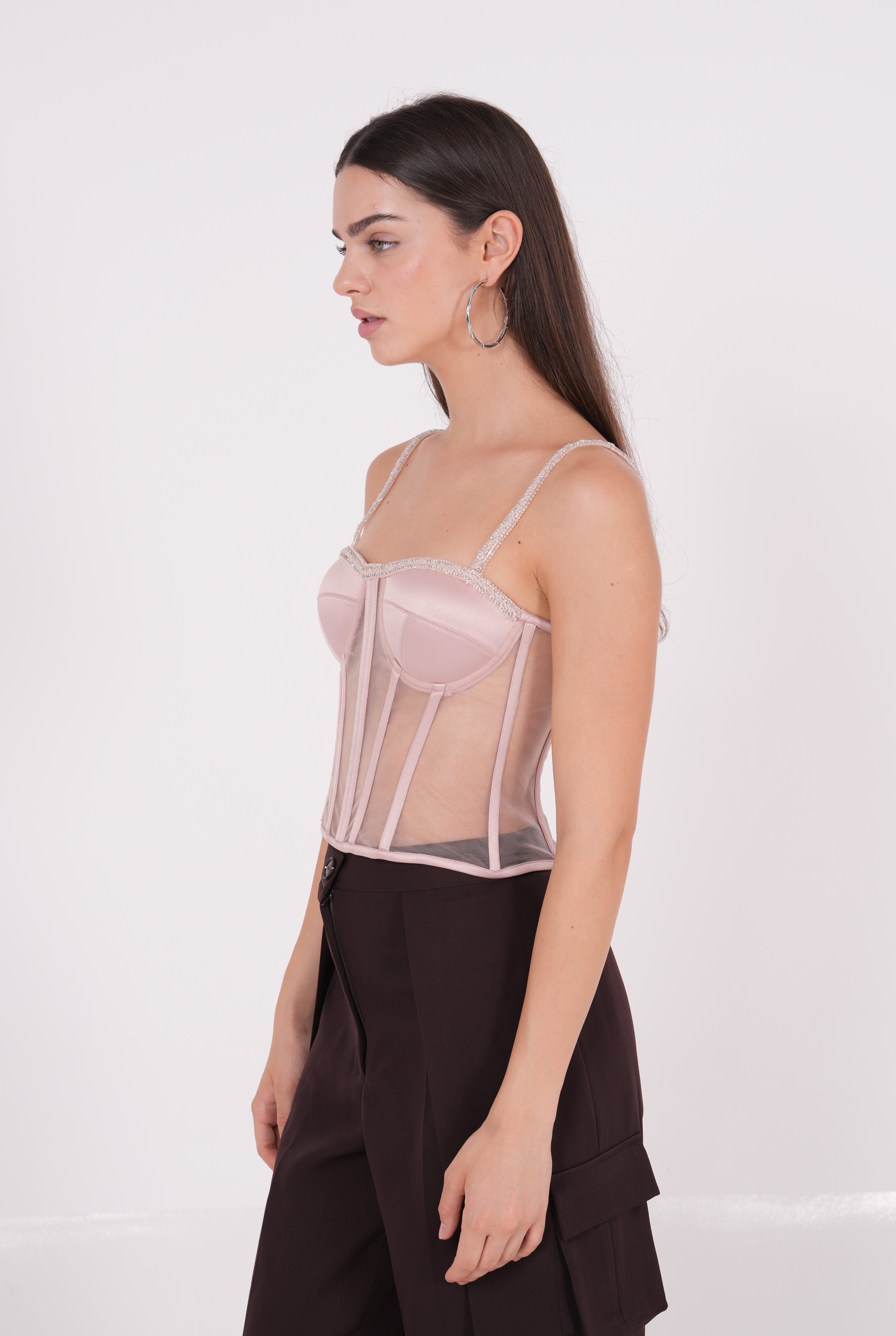 Peach Net Corset - Sevgilim