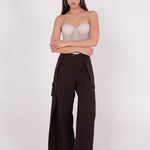 Peach Ruched Net Corset - Sevgilim