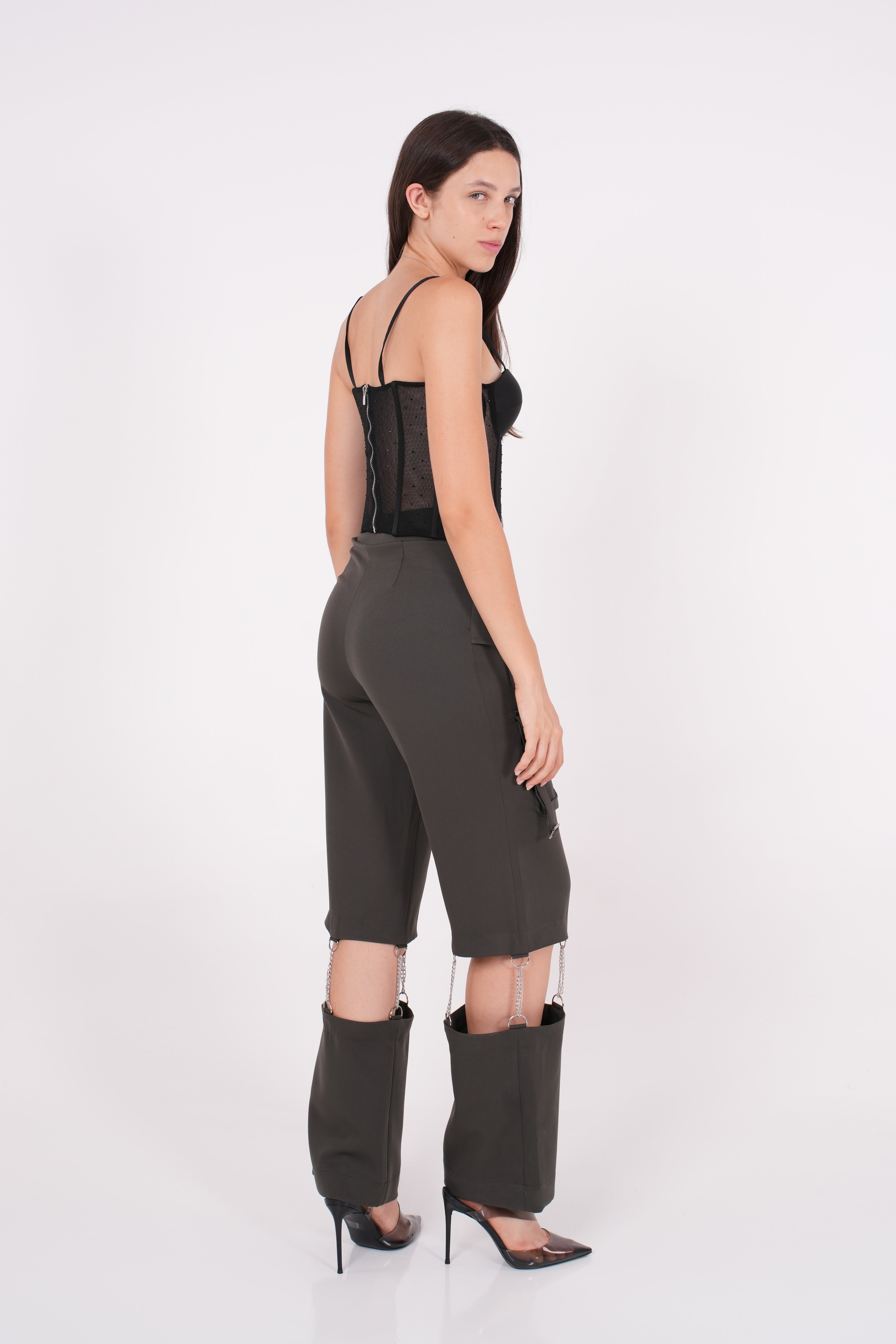 Crepe Mesh Corset - Sevgilim