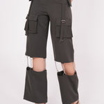 Olive Chain-Link Cargo Pant - Sevgilim