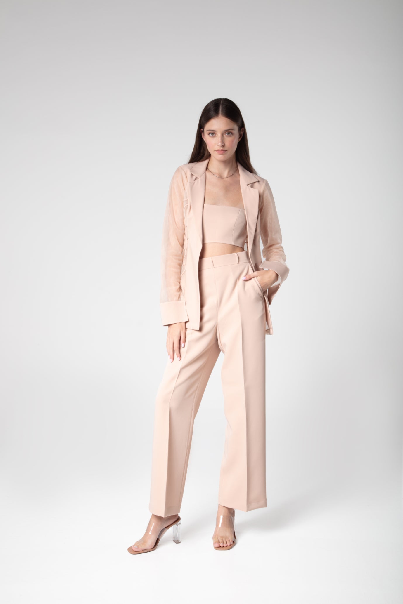 Artisan Blush Peach Formal Blazer - Sevgilim