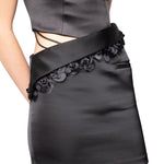 Asymetrical Black Mini Skirt - Sevgilim