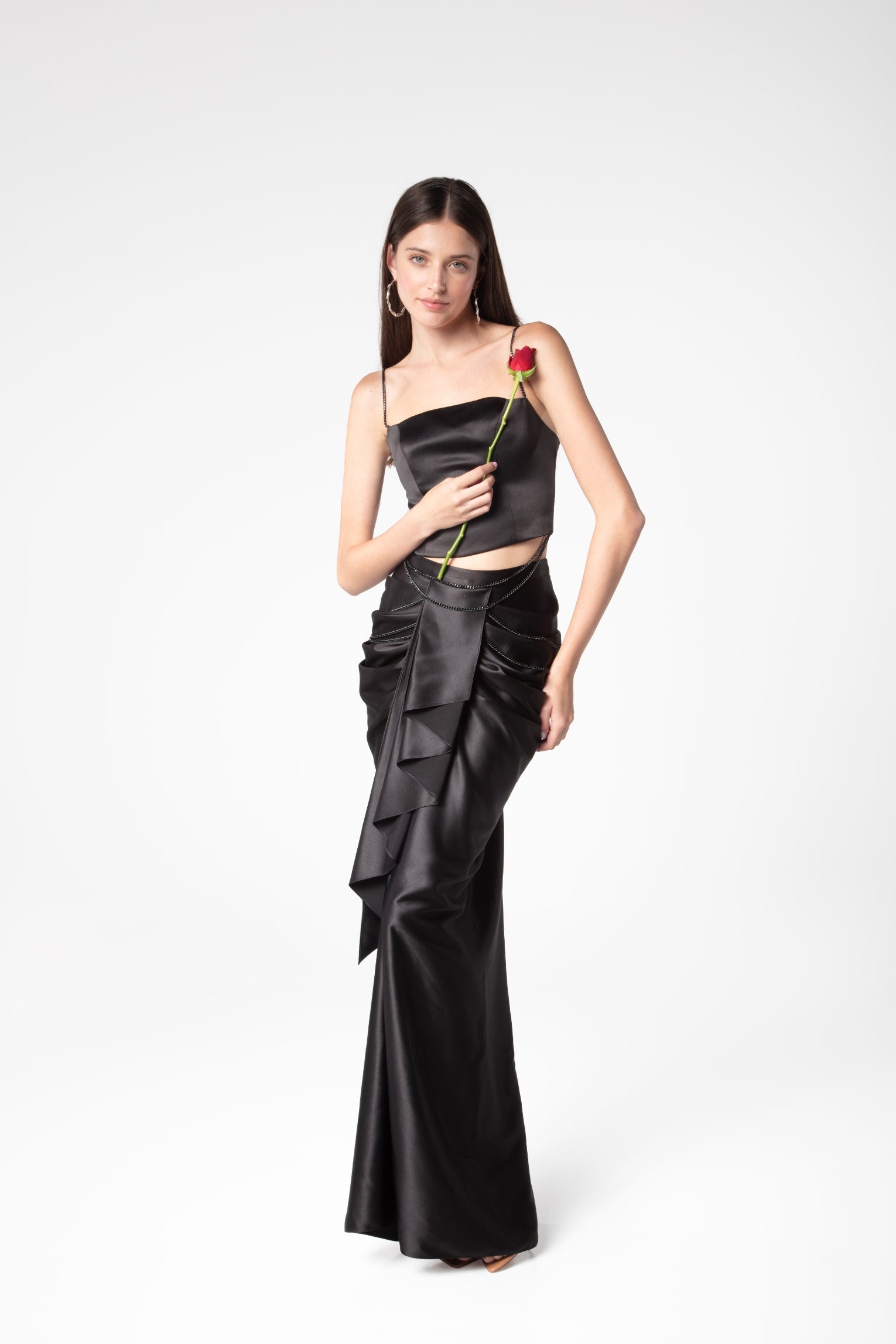 Midnight Draped Skirt - Sevgilim