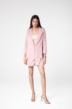 Blush Draped Coat - Sevgilim