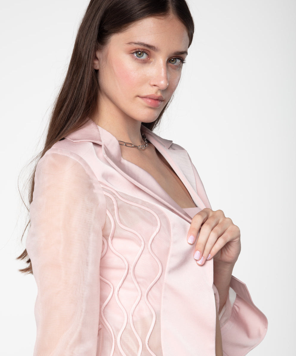 Artisan Blush Pink Formal Blazer - Sevgilim