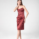 Crimson Rose Detailed Evening Dress - Sevgilim
