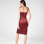 Crimson Rose Detailed Evening Dress - Sevgilim