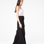 Ivory Draped Flower-Detailed Corset - Sevgilim