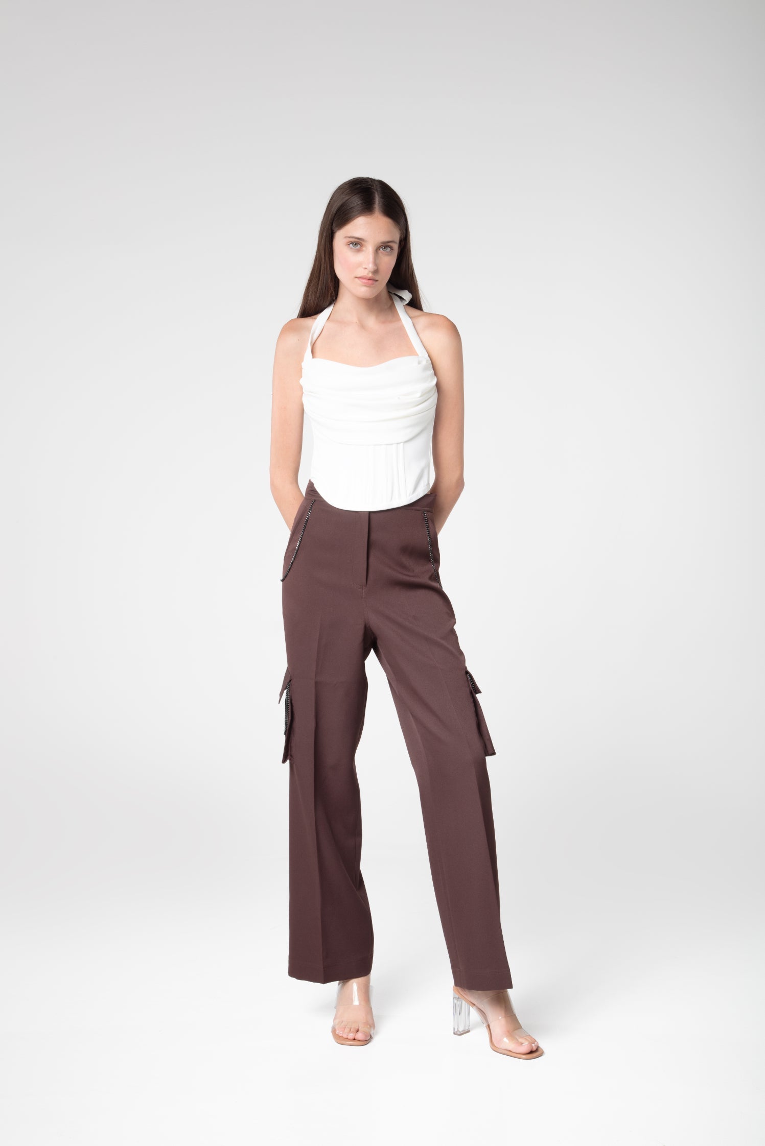 Ivory Draped Top - Sevgilim