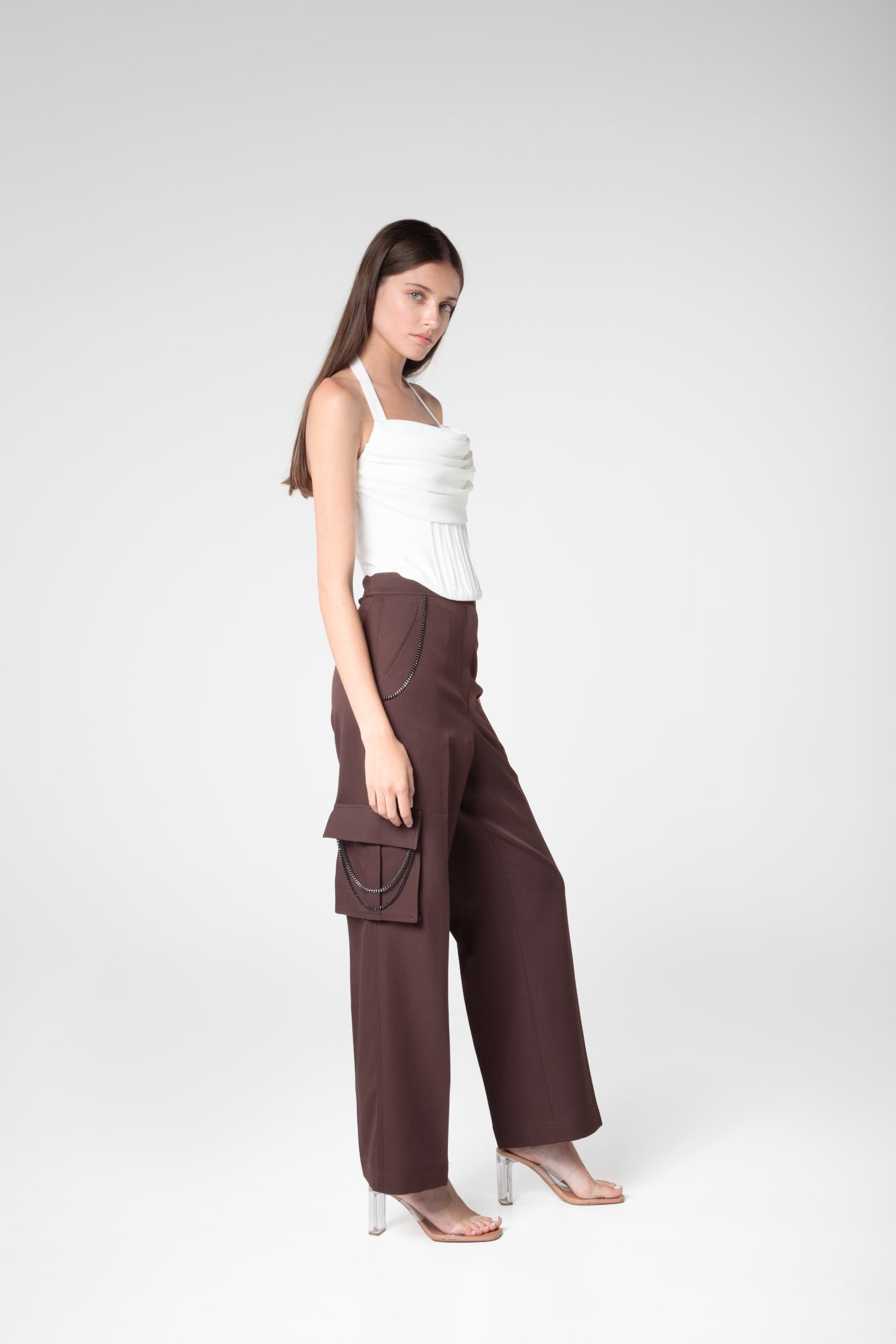 Ivory Draped Top - Sevgilim