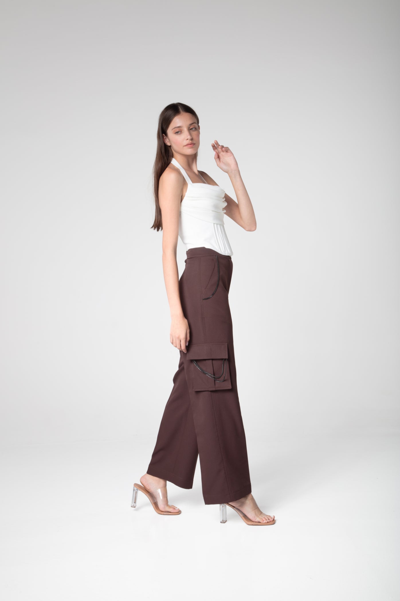 Ivory Draped Top - Sevgilim