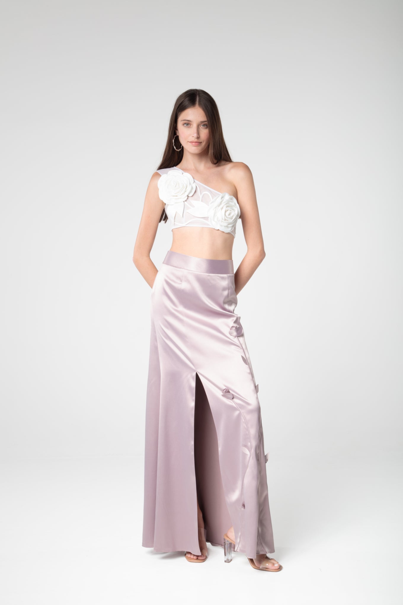 Lilac Dream Slit Skirt - Sevgilim