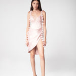 Regal Rose Silk Satin Dress - Sevgilim