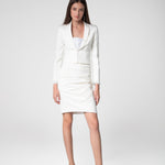 Draped Ivory Skirt - Sevgilim
