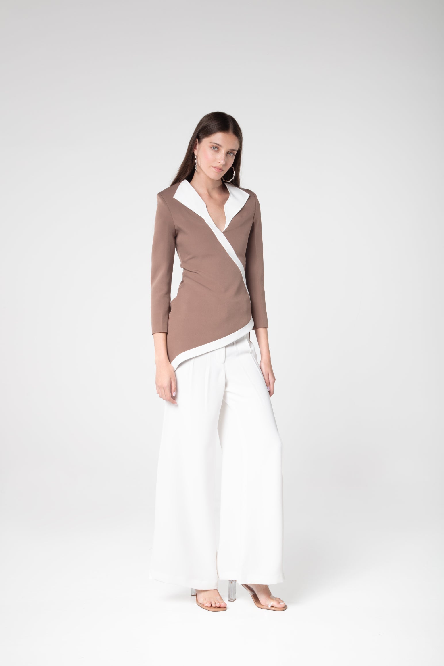 Mocha Elegance Blazer Cum Dress - Sevgilim