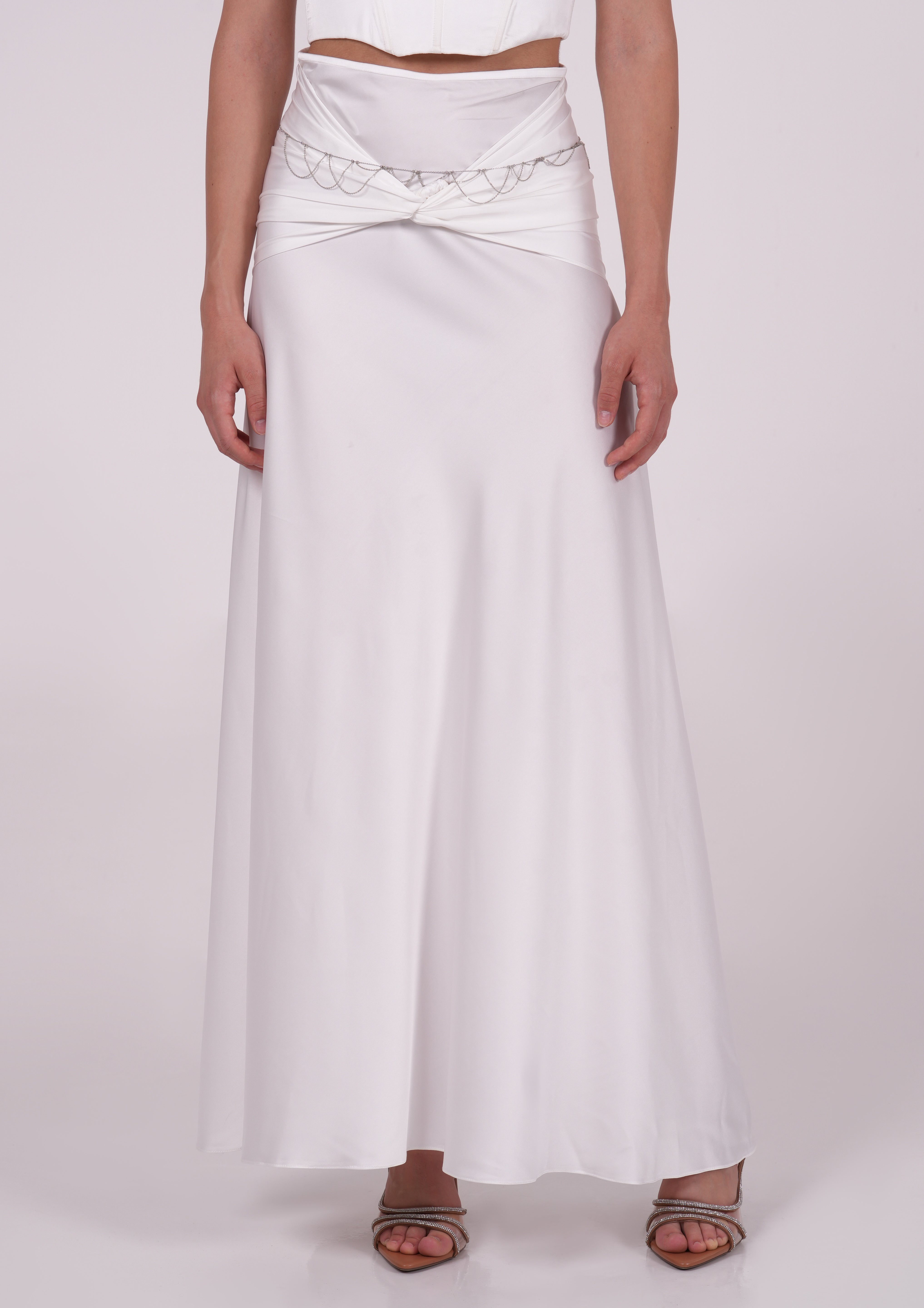 Knotted A line Skirt - Sevgilim
