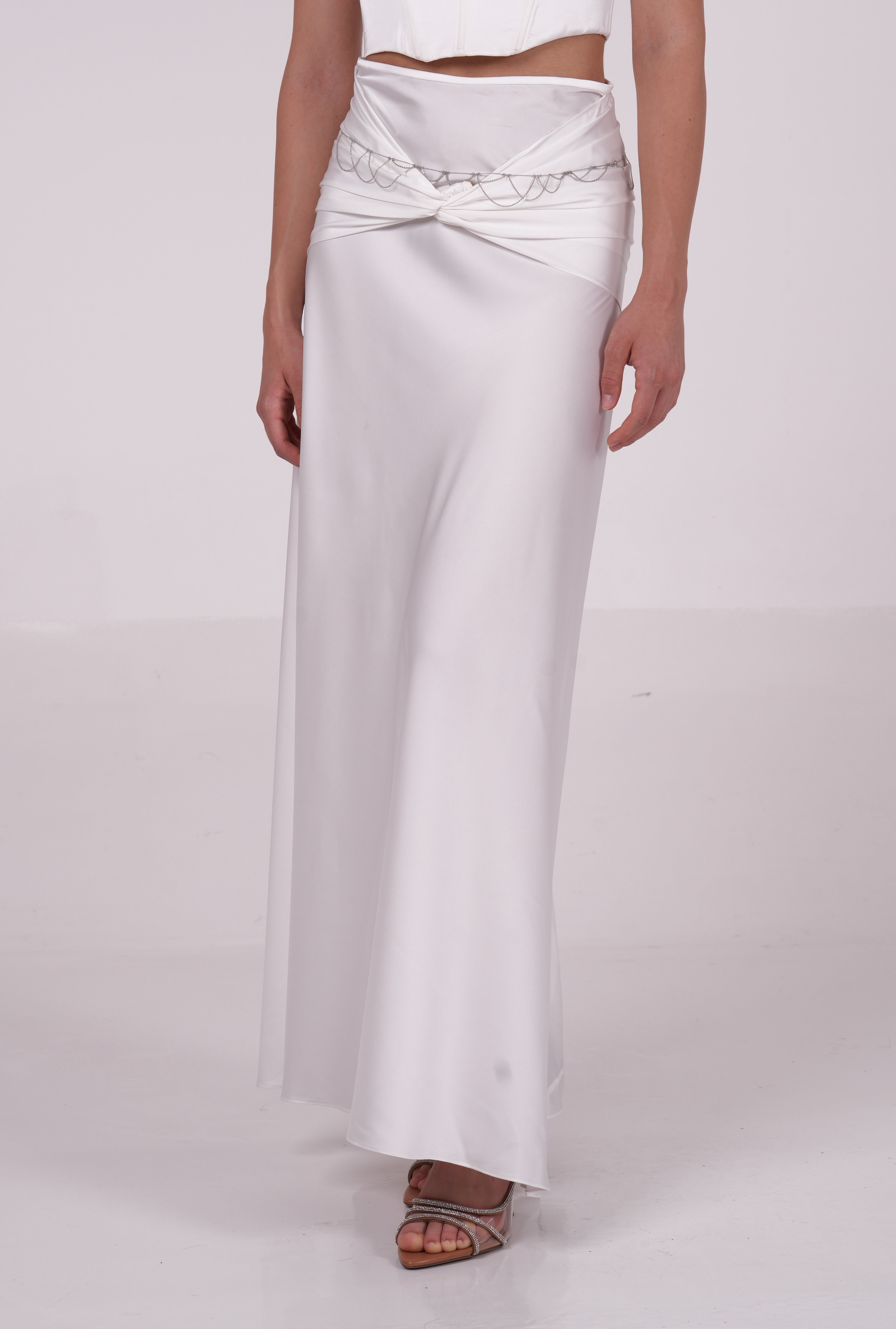 Knotted A line Skirt - Sevgilim