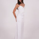 Pleated Bodycon Long Dress - Sevgilim