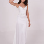 Pleated Bodycon Long Dress - Sevgilim