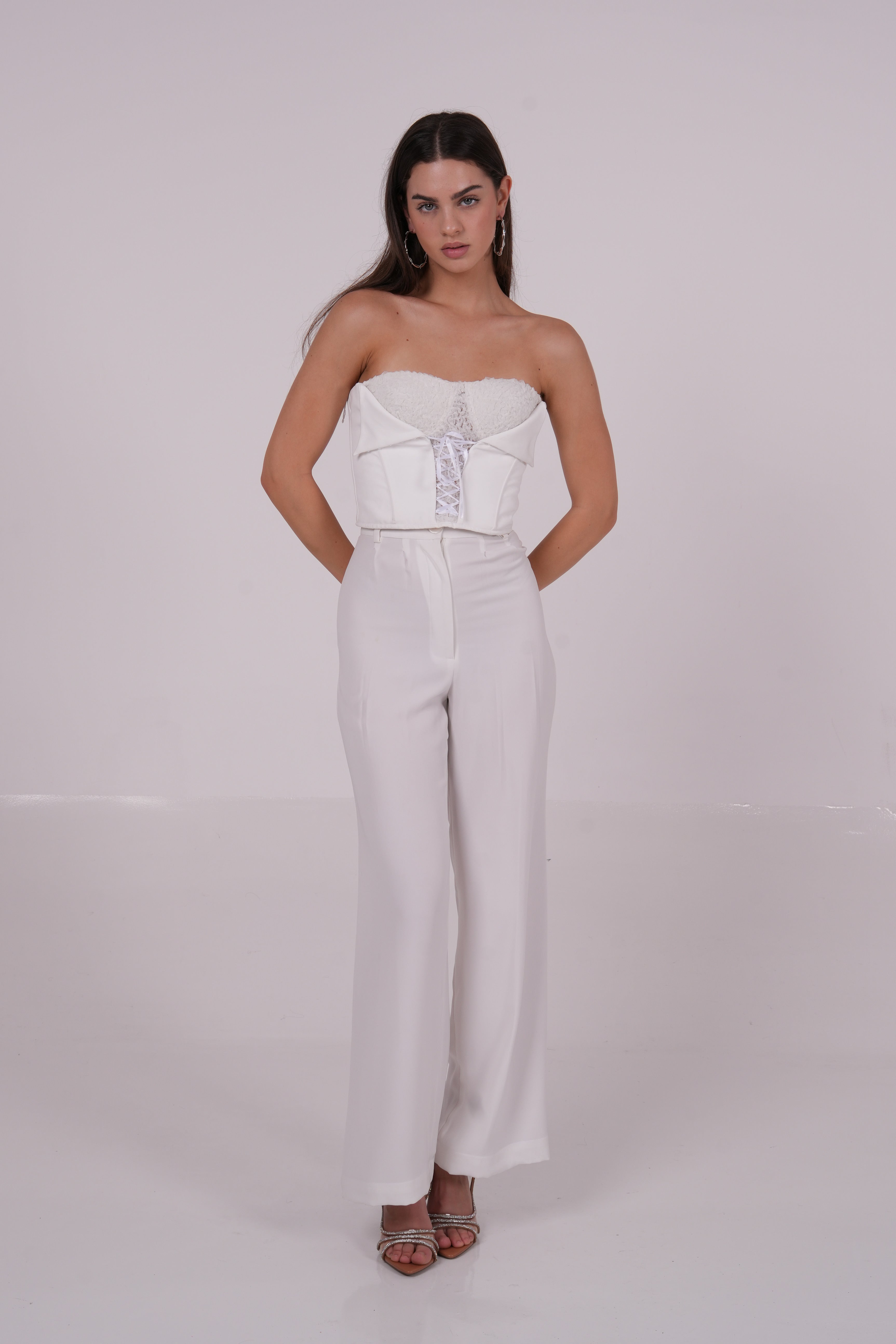 White Ribbon-Flap Top - Sevgilim