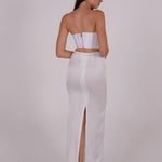 Quilted White Bustier - Sevgilim