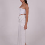 Quilted White Bustier - Sevgilim