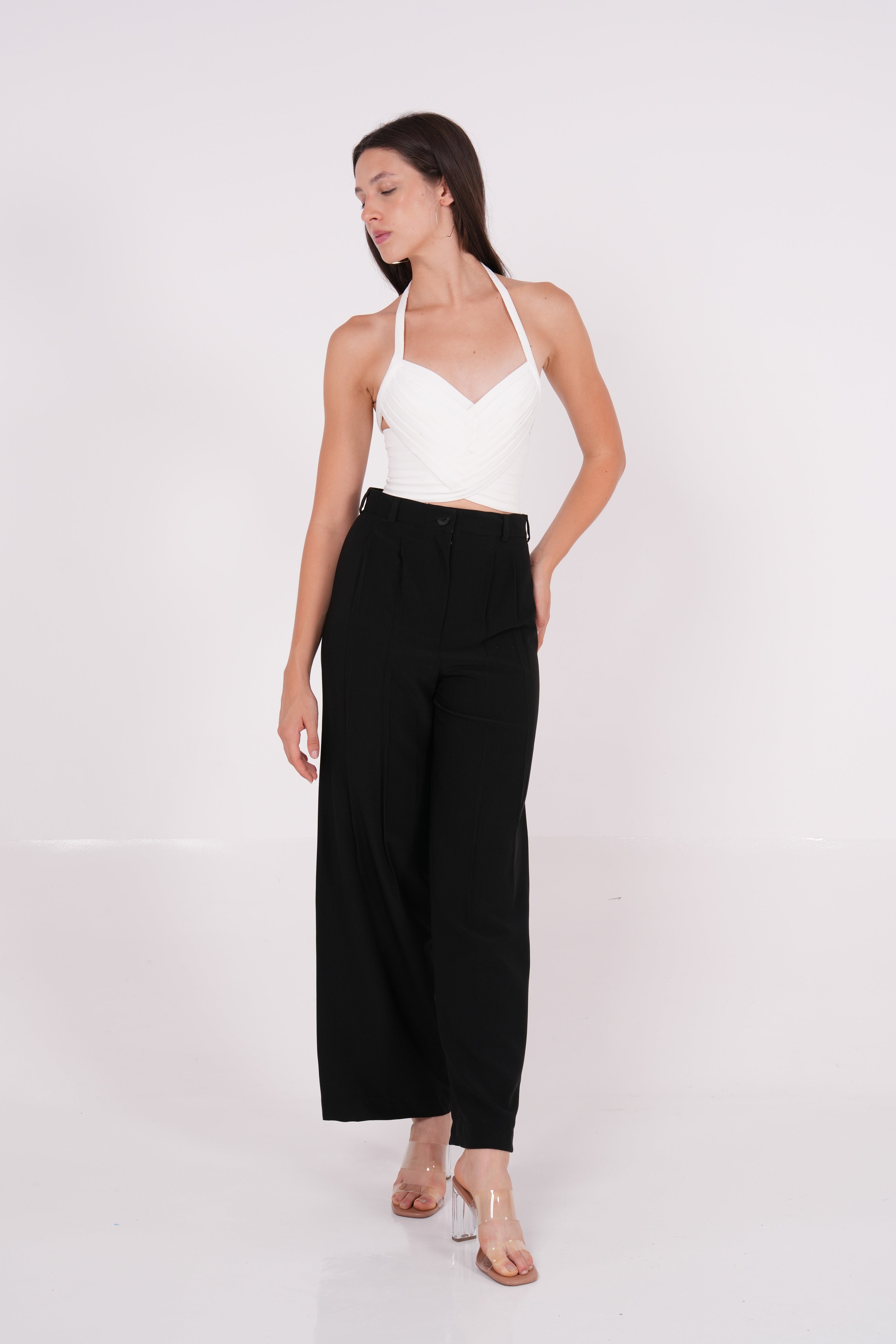 Black Crepe Trousers - Sevgilim