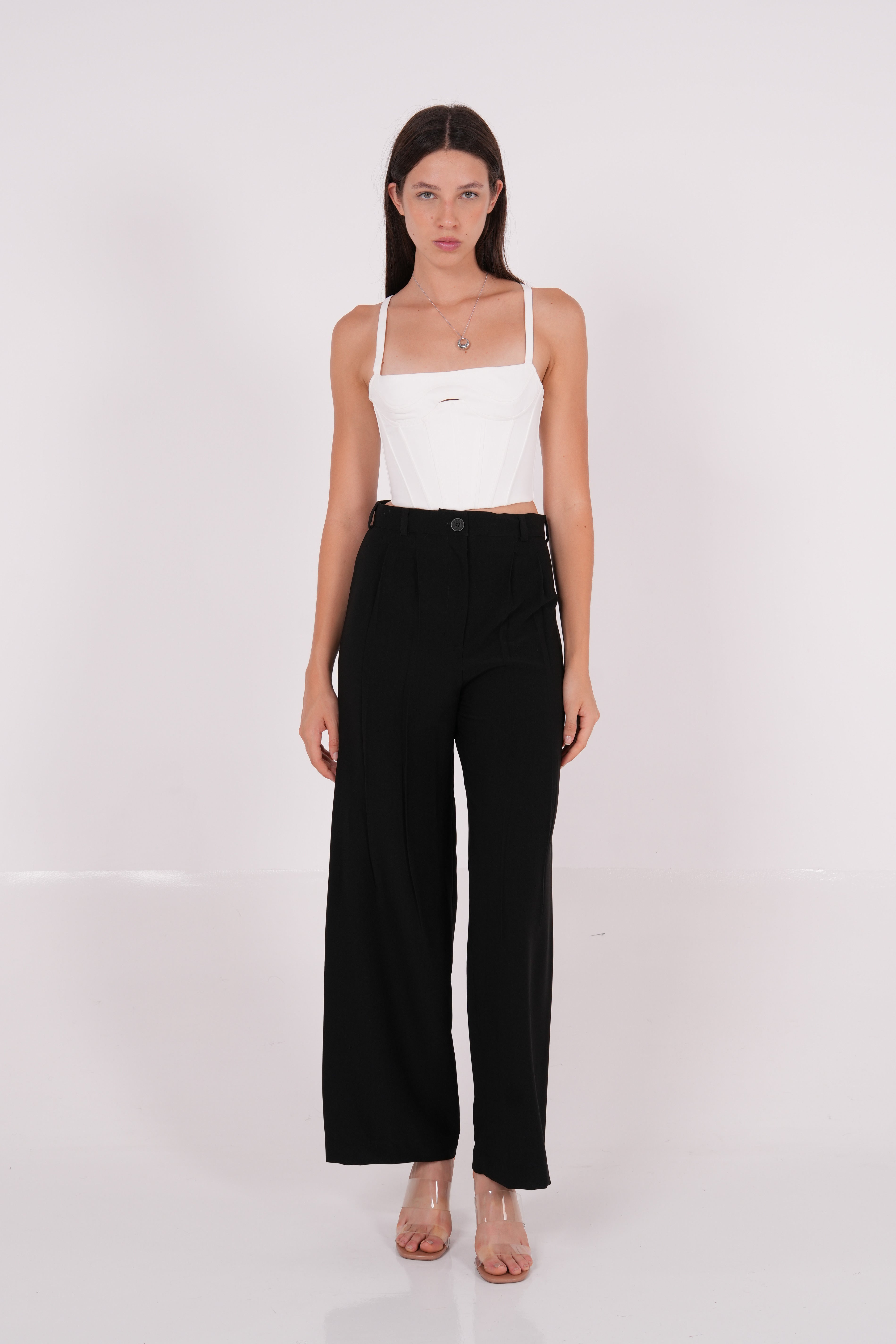 Ivory Crepe Corset - Sevgilim