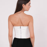 Crepe Black & White Corset - Sevgilim