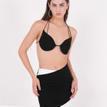 Asymmetric Black and White Skirt - Sevgilim