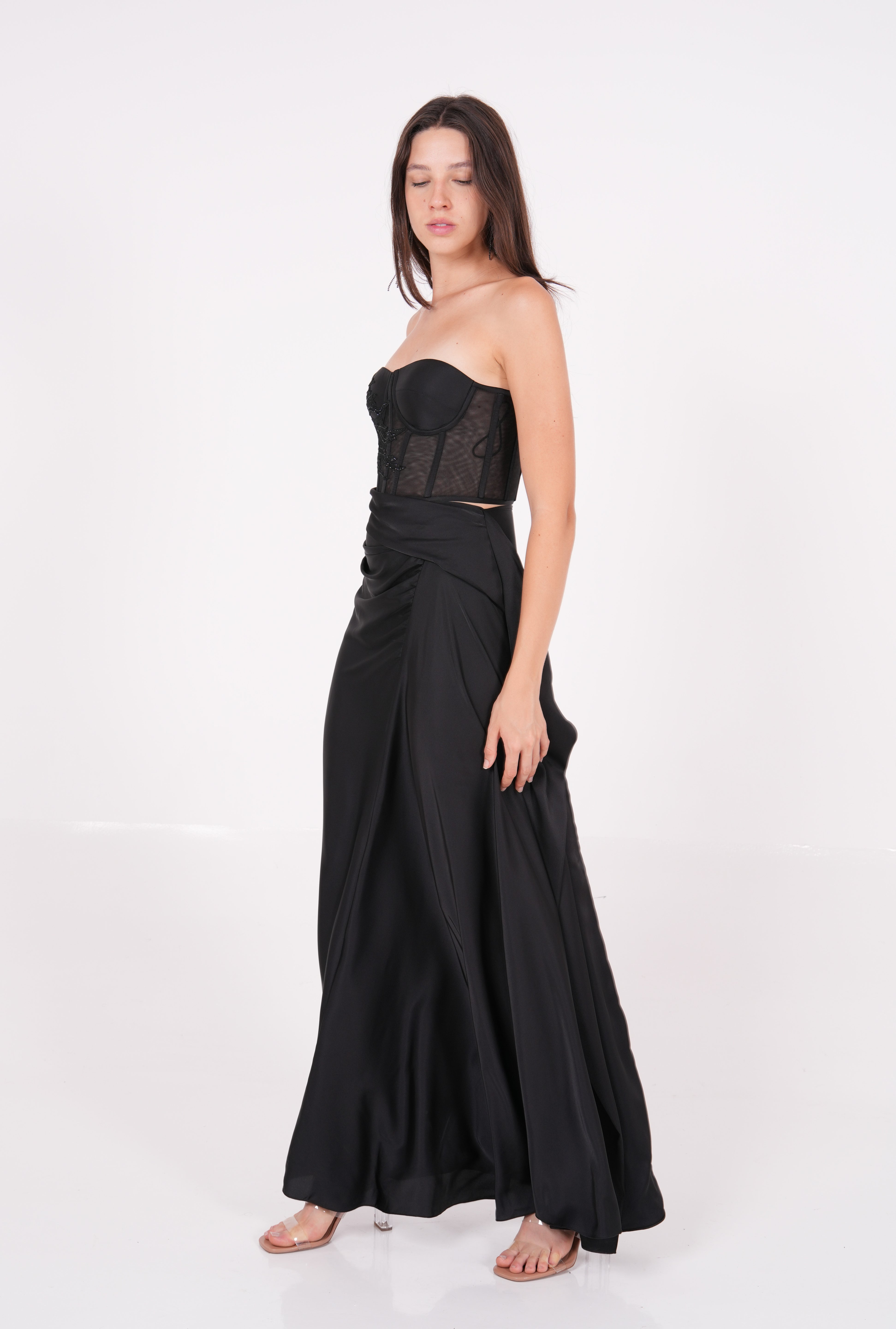 Silk Draped Skirt - Sevgilim