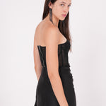 Embellished Black Net Bustier - Sevgilim