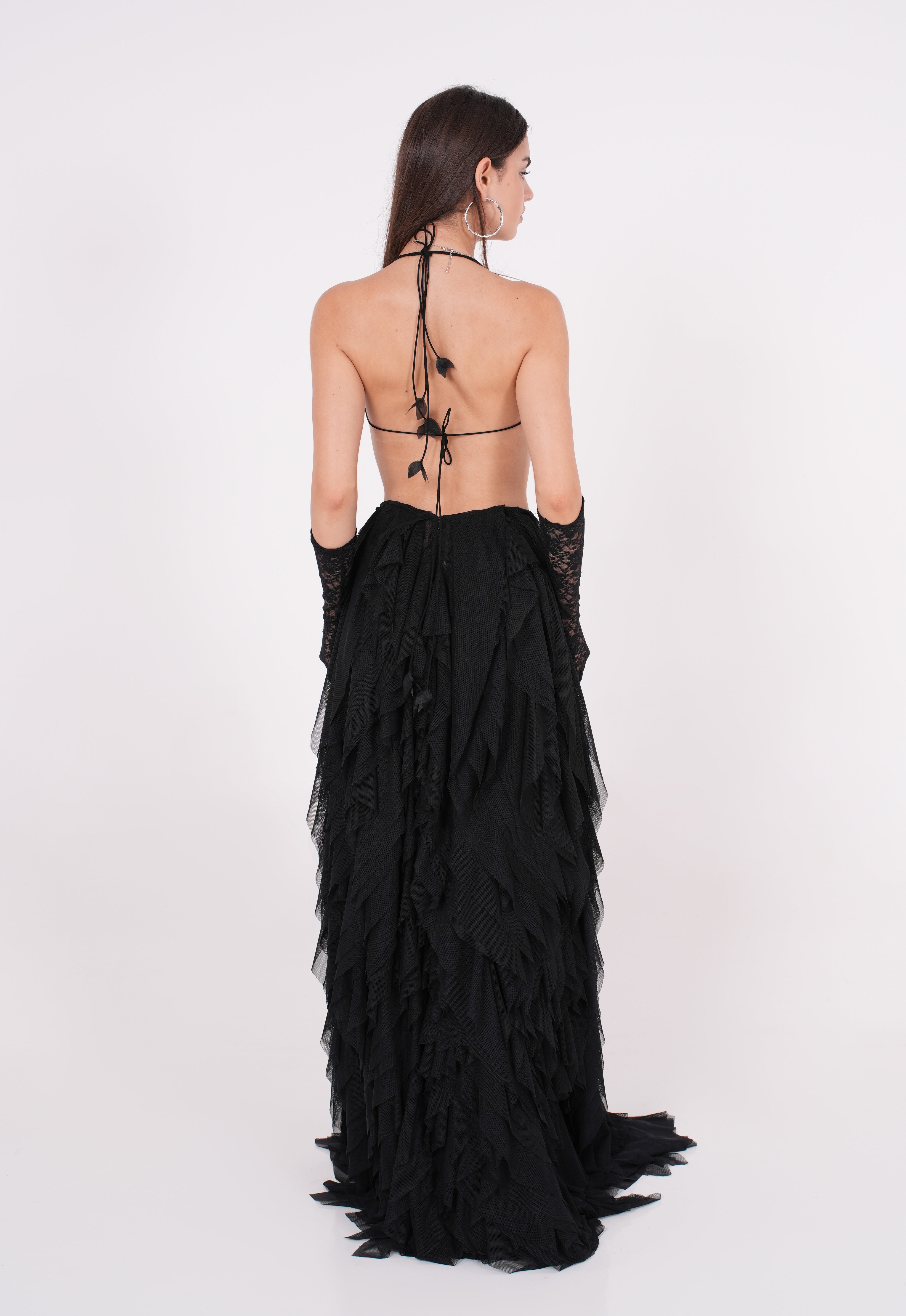 Ruffle Net Evening Skirt - Sevgilim