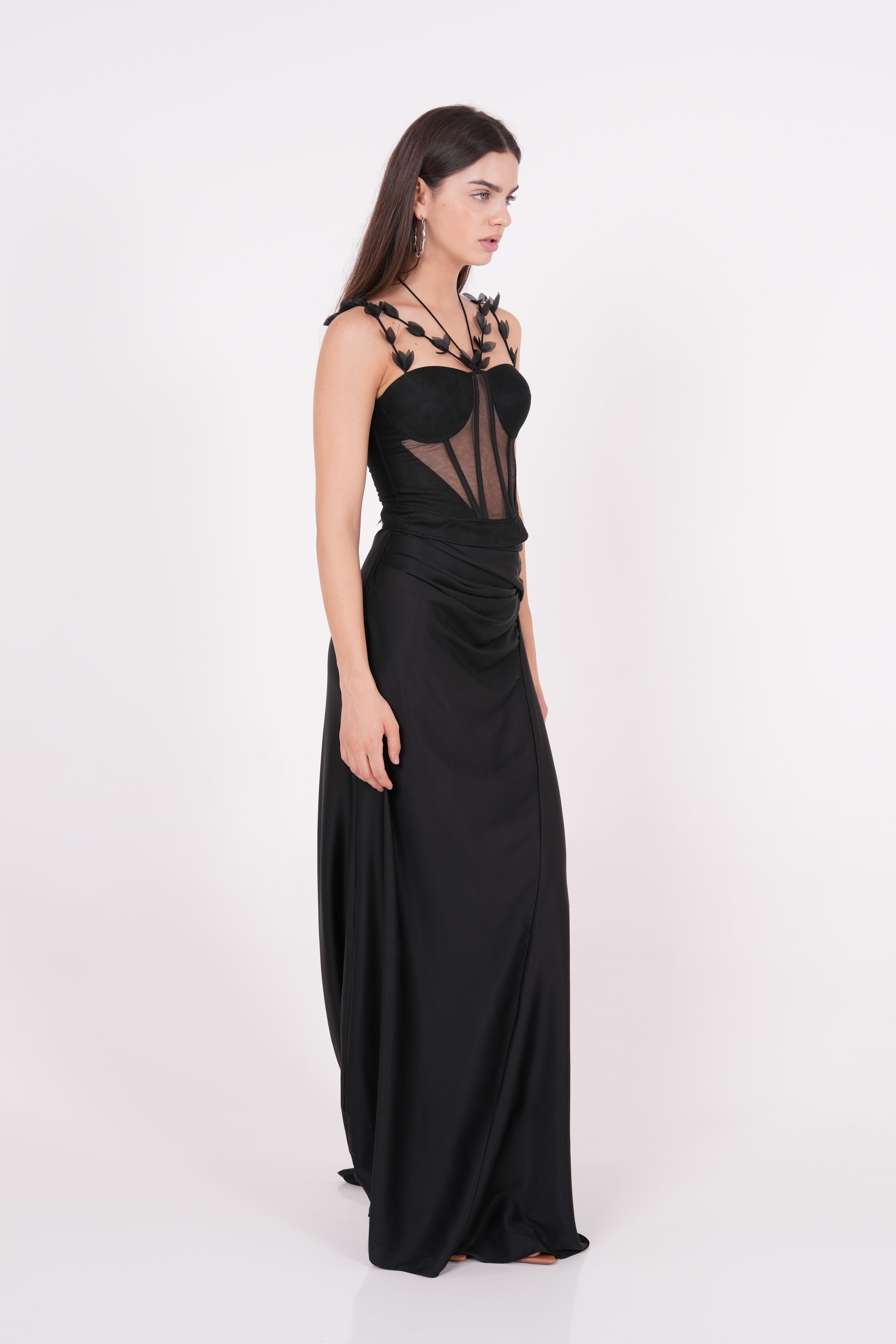 Black Mesh Corset - Sevgilim