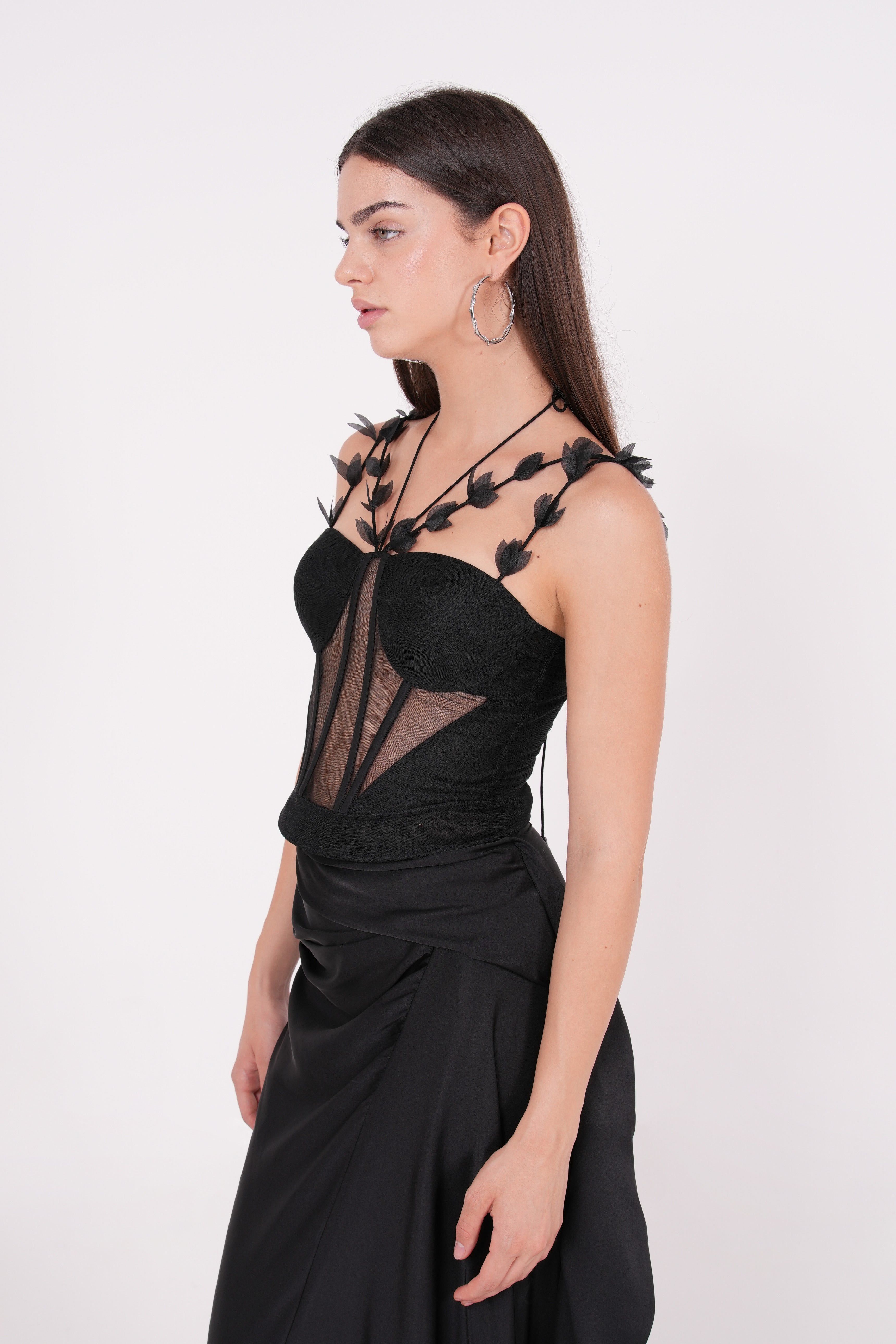 Black Mesh Corset - Sevgilim