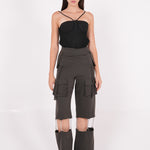 Long Quilted Black Corset - Sevgilim