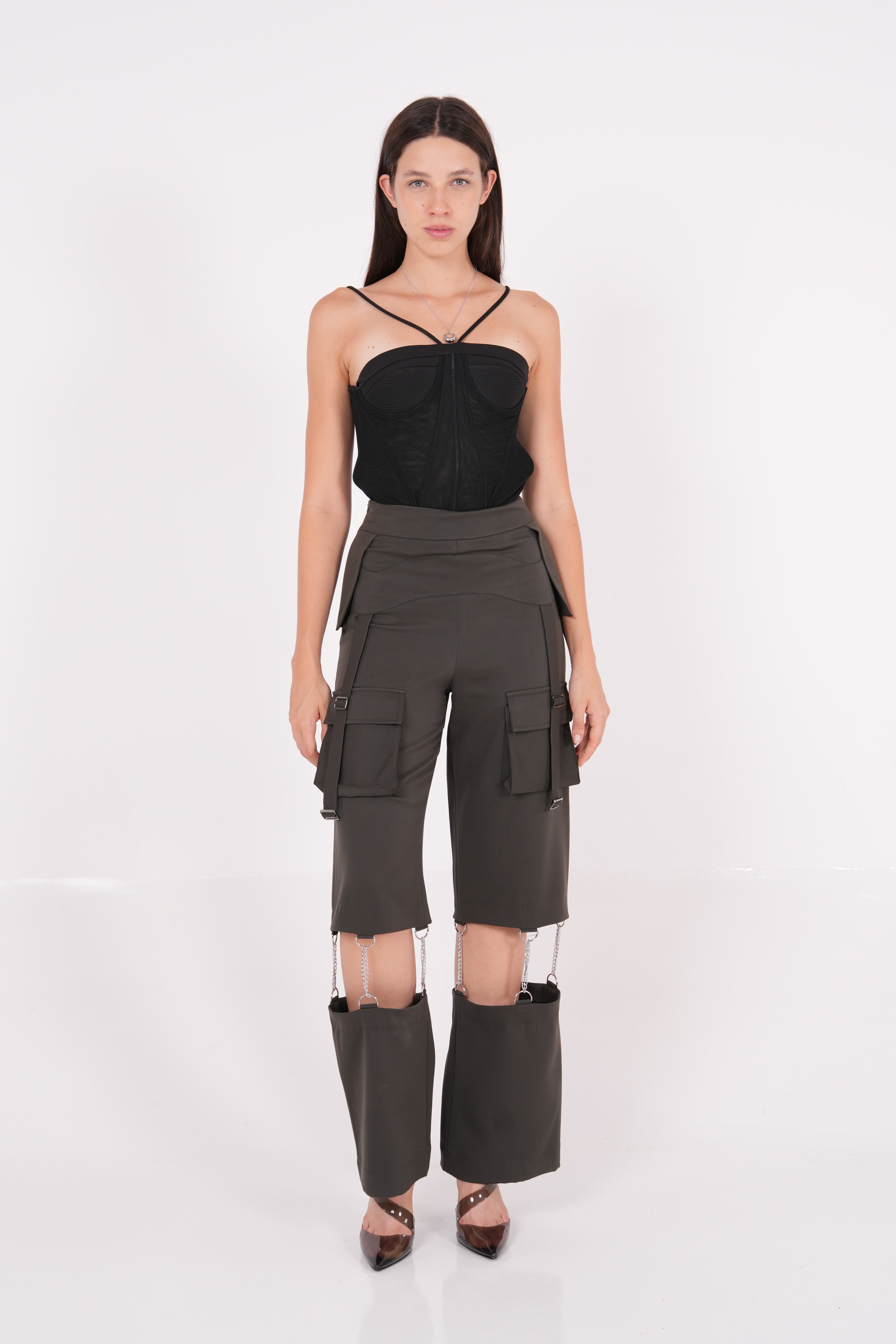 Long Quilted Black Corset - Sevgilim