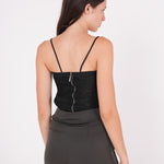 Long Quilted Black Corset - Sevgilim