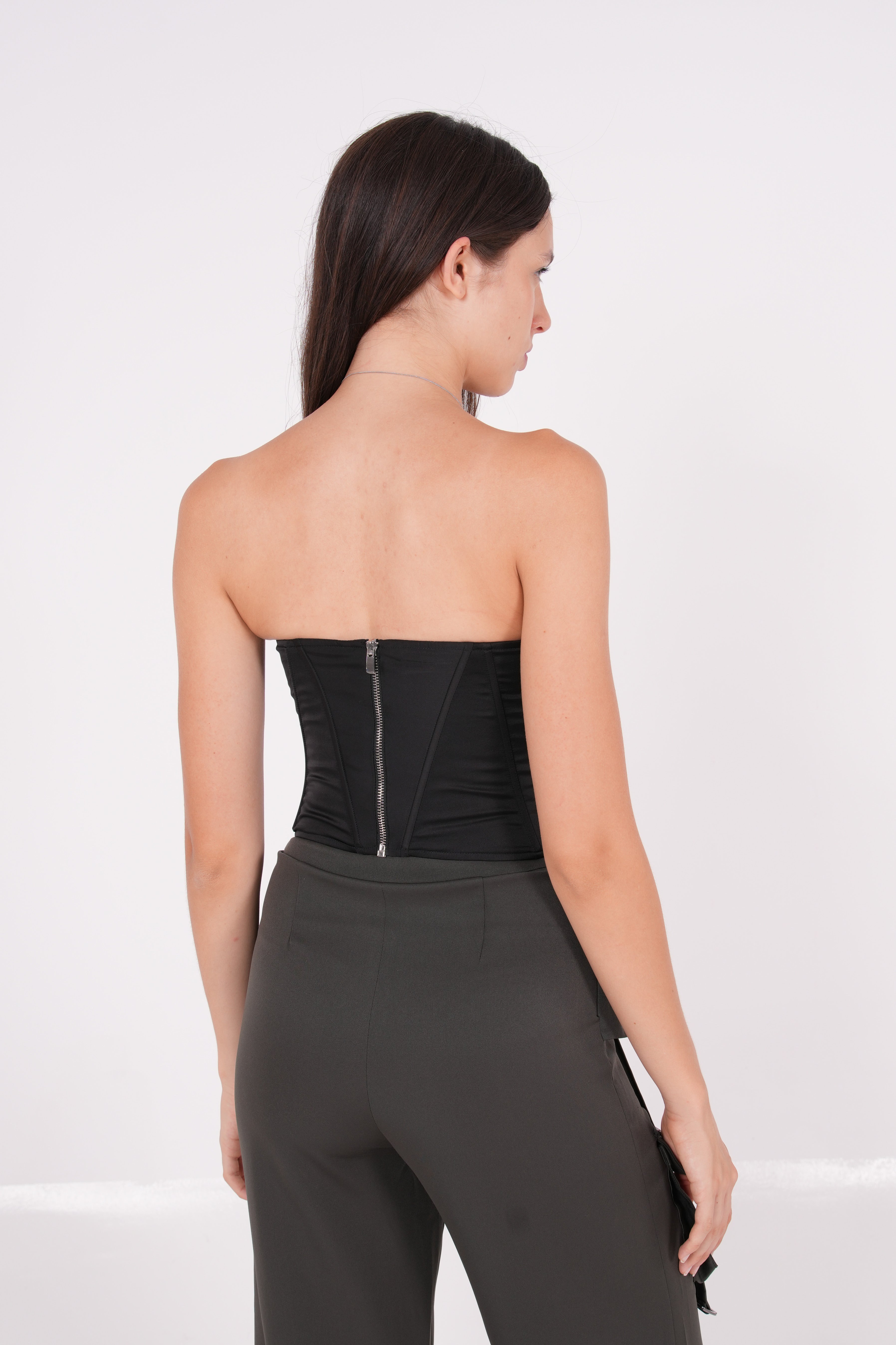 Beaded Satin Corset - Sevgilim